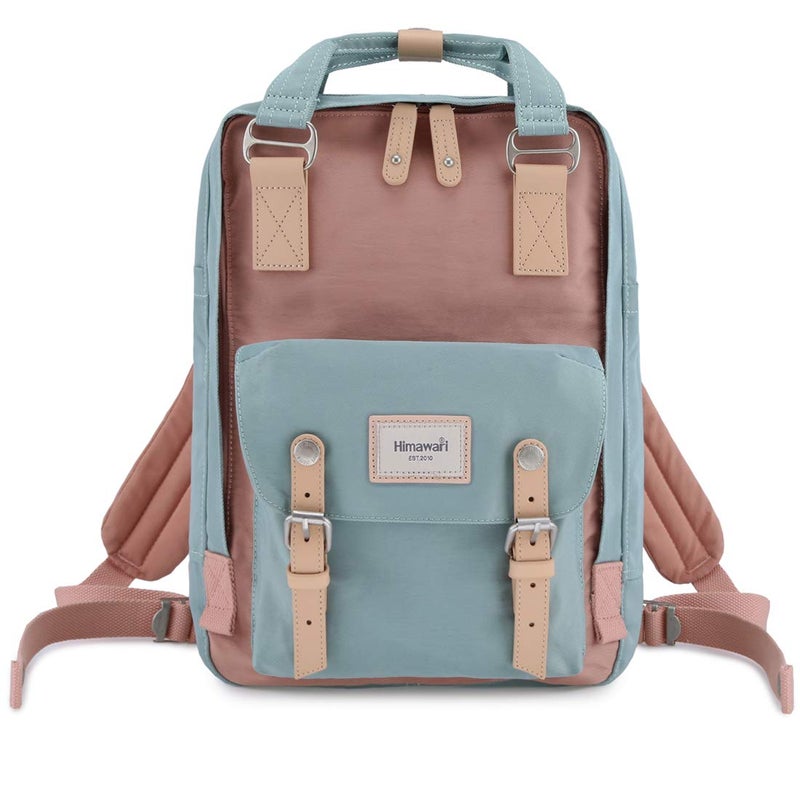 Himawari Backpack/Travel Backpack for Women 14.9" College Vintage Waterproof Bag ï¼Œ Work Backpack for 14inch Laptop(-HIM-01#pink&blue) - Image 1